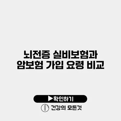 뇌전증 실비보험과 암보험 가입 요령 비교