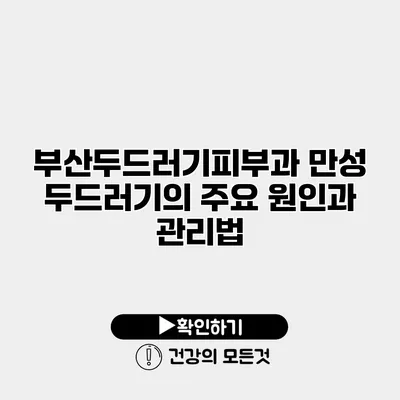 부산두드러기피부과 만성 두드러기의 주요 원인과 관리법