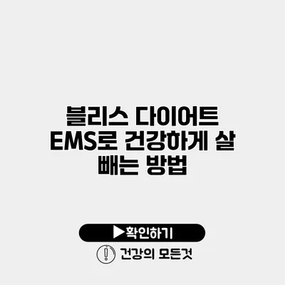 블리스 다이어트 EMS로 건강하게 살 빼는 방법