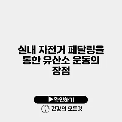 실내 자전거 페달링을 통한 유산소 운동의 장점