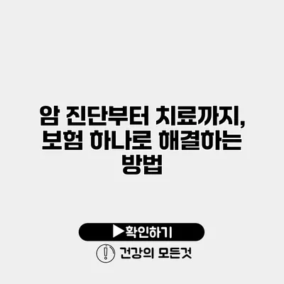 암 진단부터 치료까지, 보험 하나로 해결하는 방법