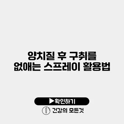 양치질 후 구취를 없애는 스프레이 활용법