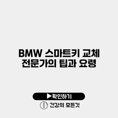 BMW 스마트키 교체 전문가의 팁과 요령