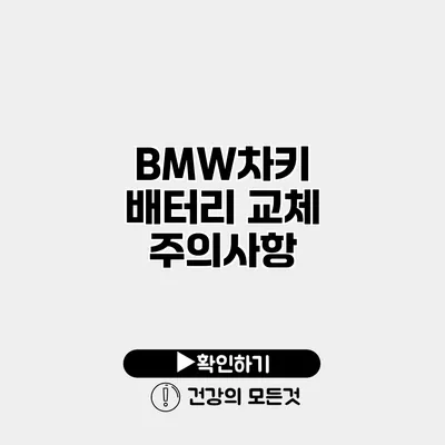 BMW차키 배터리 교체 주의사항