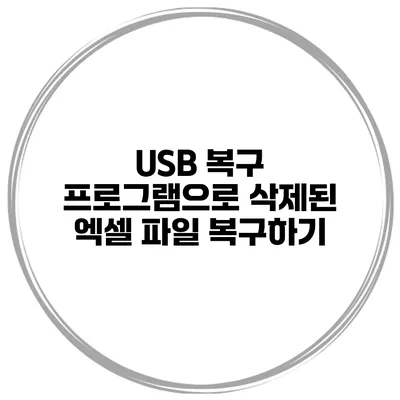 USB 복구 프로그램으로 삭제된 엑셀 파일 복구하기