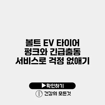 볼트 EV 타이어 펑크와 긴급출동 서비스로 걱정 없애기