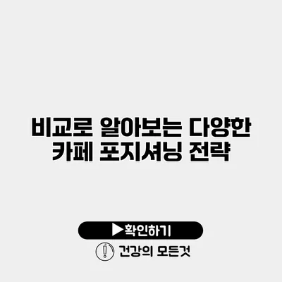 비교로 알아보는 다양한 카페 포지셔닝 전략