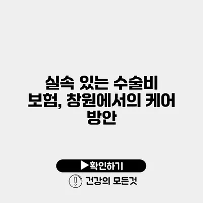 실속 있는 수술비 보험, 창원에서의 케어 방안