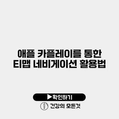 애플 카플레이를 통한 티맵 네비게이션 활용법